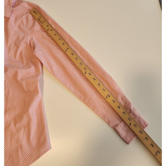 George Button Up Shirt White With Pink /‎ Red Floral Polks Dots Womens Small 4-6 - Picture 12 of 13